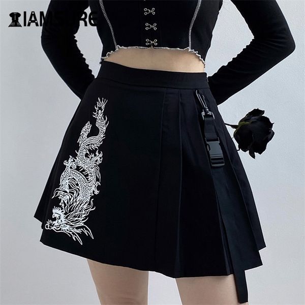 iamsure streetwear fashion dragon print pleated skirts for women gothic punk style high waist female mini skirts summer 210315, Black
iamsure streetwear fashion dragon print pleated skirts for women gothic punk style high waist female mini skirts summer 210315, Black