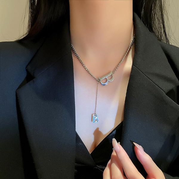 chains fashion titanium steel letter b short necklaces for women girls clavicle chain temperament work golden design necklace jewelry, Silver
chains fashion titanium steel letter b short necklaces for women girls clavicle chain temperament work golden design necklace jewelry, Silver