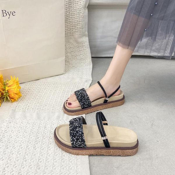 slippers house platform beige heeled sandals summer women's shoes luxury slides on a wedge pantofle med shale female beach soft, Black
slippers house platform beige heeled sandals summer women's shoes luxury slides on a wedge pantofle med shale female beach soft, Black