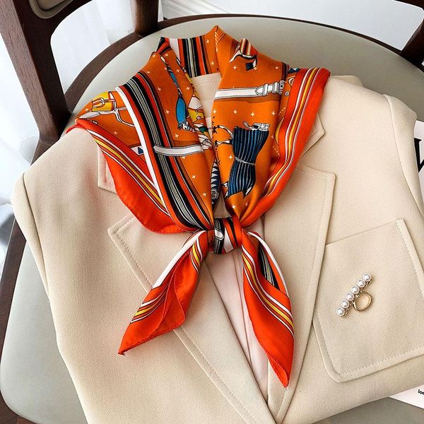 scarves 70x70cm square silk scarf bandana women fashion for ladies summer shawls wraps office small hijabs, Blue;gray
scarves 70x70cm square silk scarf bandana women fashion for ladies summer shawls wraps office small hijabs, Blue;gray