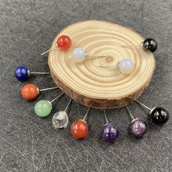 8mm natural energy crystal stone bead silver plated stud earrings for women girl jewelry party club decor accessories, Golden;silver
8mm natural energy crystal stone bead silver plated stud earrings for women girl jewelry party club decor accessories, Golden;silver