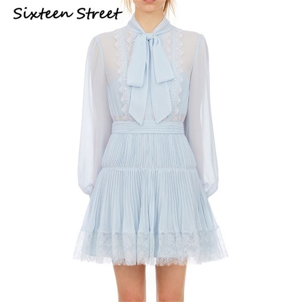 woman mini dress bow collar light blue casual long-sleeve vintage elegant short dresses high waist autumn bodycon 210603, Black;gray
woman mini dress bow collar light blue casual long-sleeve vintage elegant short dresses high waist autumn bodycon 210603, Black;gray