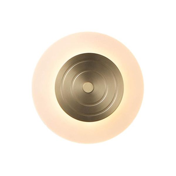 wall lamp modern simple brass disc light living room bedroom bedside staircase round mounted ac 
wall lamp modern simple brass disc light living room bedroom bedside staircase round mounted ac