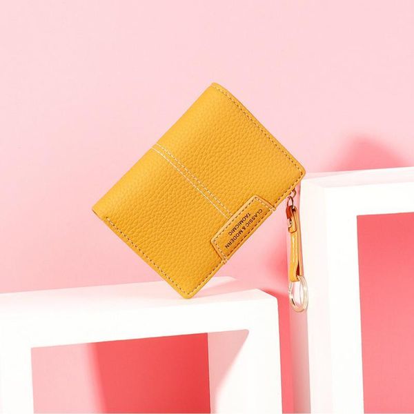 wallets brand yellow women wallet soft pu leather female purse mini hasp card holder coin short slim small zipper keychain, Red;black
wallets brand yellow women wallet soft pu leather female purse mini hasp card holder coin short slim small zipper keychain, Red;black