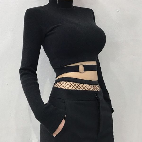 women hollow out crop spring autumn long sleeve short t-shirt female shirt street style clothing club bar wear, White
women hollow out crop spring autumn long sleeve short t-shirt female shirt street style clothing club bar wear, White