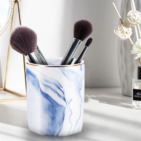 bathroom storage & organization marbling pen holder gilt-edged ceramic makeup brush container deskorganizer pencil
bathroom storage & organization marbling pen holder gilt-edged ceramic makeup brush container deskorganizer pencil