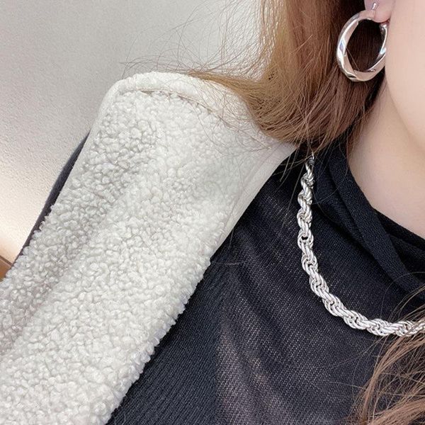 link, chain fmily minimalist 925 sterling silver personality temperament wild bracelet retro fashion hip hop necklace for girlfriend gift, Black
link, chain fmily minimalist 925 sterling silver personality temperament wild bracelet retro fashion hip hop necklace for girlfriend gift, Black