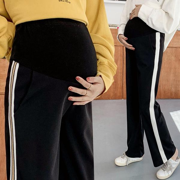 maternity bottoms 3026# winter thick warm plus velvet pants elastic waist belly straight loose clothes for pregnant women, White
maternity bottoms 3026# winter thick warm plus velvet pants elastic waist belly straight loose clothes for pregnant women, White