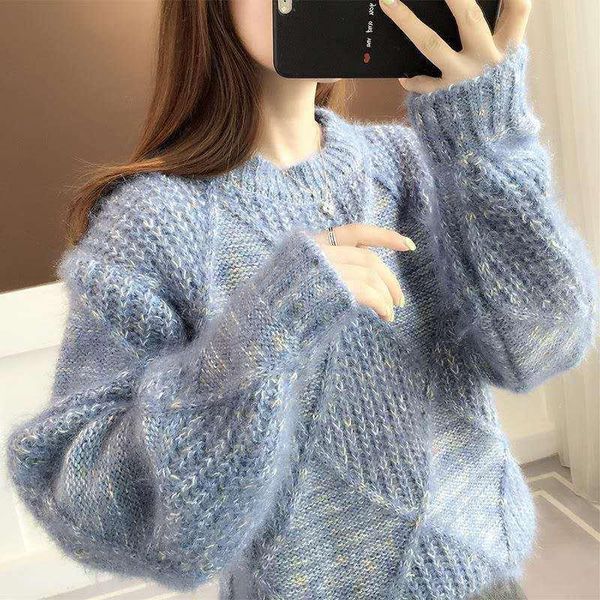 women's sweaters women 2021 autumn winter fashion pullover thick warm female o-neck knit sweater ladies loose solid color d636, White;black
women's sweaters women 2021 autumn winter fashion pullover thick warm female o-neck knit sweater ladies loose solid color d636, White;black