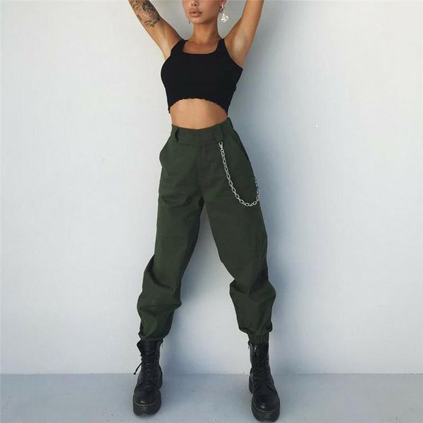 women's pants & capris ly women cargo cool handsome high waist chain female trouser hip- combat fashion harem leggings trousers, Black;white
women's pants & capris ly women cargo cool handsome high waist chain female trouser hip- combat fashion harem leggings trousers, Black;white