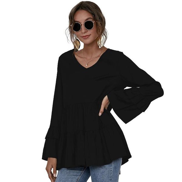 women's blouses & shirts 2021 women blouse bohemian high low shirt summer v neck flare sleeve pleated vintage blusas robe femme tunic, White
women's blouses & shirts 2021 women blouse bohemian high low shirt summer v neck flare sleeve pleated vintage blusas robe femme tunic, White