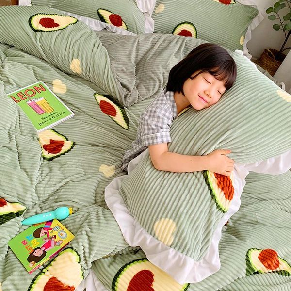 sheets & sets winter fruit series lace coral fleece soft velvet comfortable quilt cover four-piece set home textiles three-piece sheet
sheets & sets winter fruit series lace coral fleece soft velvet comfortable quilt cover four-piece set home textiles three-piece sheet