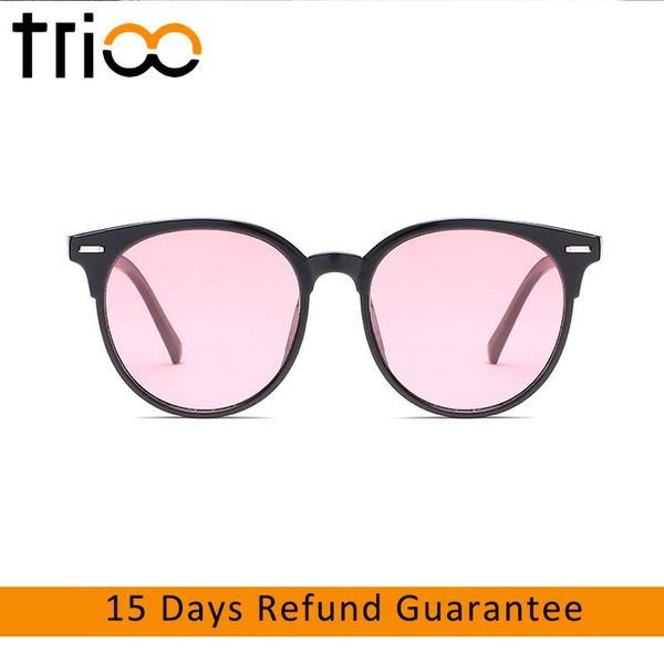 sunglasses trioo clear pink women simple stylish design lunette eyewear uv400 mirror color round sun glasses for, White;black
sunglasses trioo clear pink women simple stylish design lunette eyewear uv400 mirror color round sun glasses for, White;black