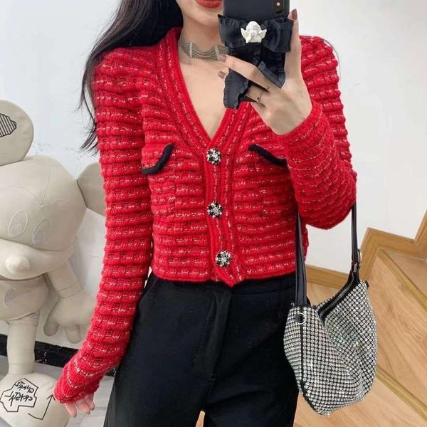 red coat early spring 2021 celebrity temperament cardigan fried street knitting jacket sweaters fashion for women ing, White;black
red coat early spring 2021 celebrity temperament cardigan fried street knitting jacket sweaters fashion for women ing, White;black