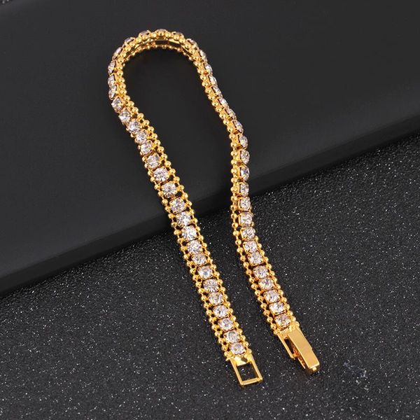 link, chain 2021 charm gold bangle bracelet exquisite personality inset copper crystal zircon selling punk for men, Black
link, chain 2021 charm gold bangle bracelet exquisite personality inset copper crystal zircon selling punk for men, Black