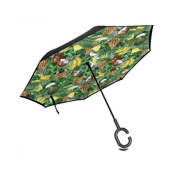 umbrellas car reverse umbrella, pineapple banana and coconut pattern in fern leaf exotic hawaii, with c-shaped handle, umbrella
umbrellas car reverse umbrella, pineapple banana and coconut pattern in fern leaf exotic hawaii, with c-shaped handle, umbrella