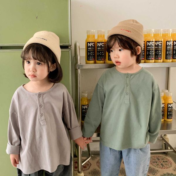 boys' sleeve children's and korean long base shirt 2021 spring new girls' solid color with loose t-shirt, Black;white
boys' sleeve children's and korean long base shirt 2021 spring new girls' solid color with loose t-shirt, Black;white