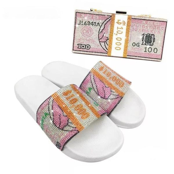 fashion women slippers summer beach flip flops usd money diamond crystal sandals ladies luxury outdoor sparking slides flat shoe, Black
fashion women slippers summer beach flip flops usd money diamond crystal sandals ladies luxury outdoor sparking slides flat shoe, Black
