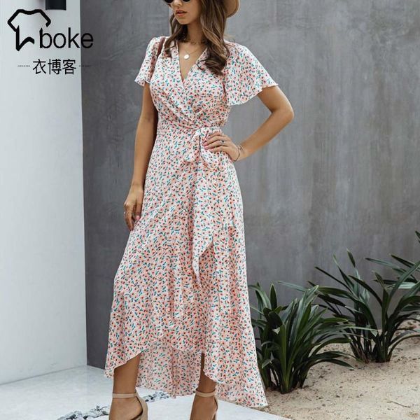 party dresses women's summer polka dot long dress chiffon print split strappy sundress casual v-neck short sleeve maxi black beach robe, White;black
party dresses women's summer polka dot long dress chiffon print split strappy sundress casual v-neck short sleeve maxi black beach robe, White;black