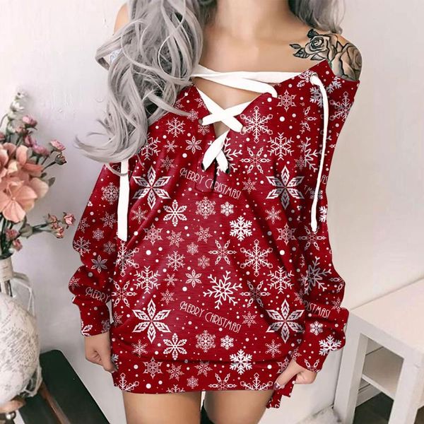 casual dresses christmas dress women's snowflower prints off shoulder strappy v neck mini long sleeves y2k sweatshirt, Black;gray
casual dresses christmas dress women's snowflower prints off shoulder strappy v neck mini long sleeves y2k sweatshirt, Black;gray