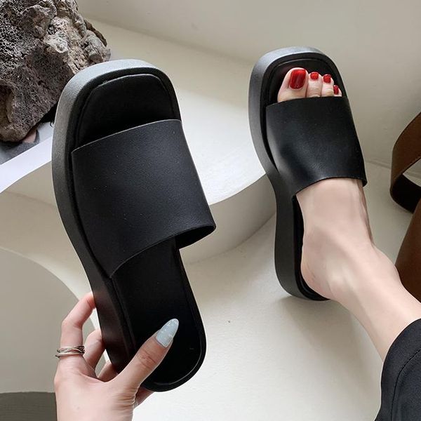slippers summer trend concise women platform wedge low heel square toe thick sole outdoor beach slides ladies shoes female 2021, Black
slippers summer trend concise women platform wedge low heel square toe thick sole outdoor beach slides ladies shoes female 2021, Black