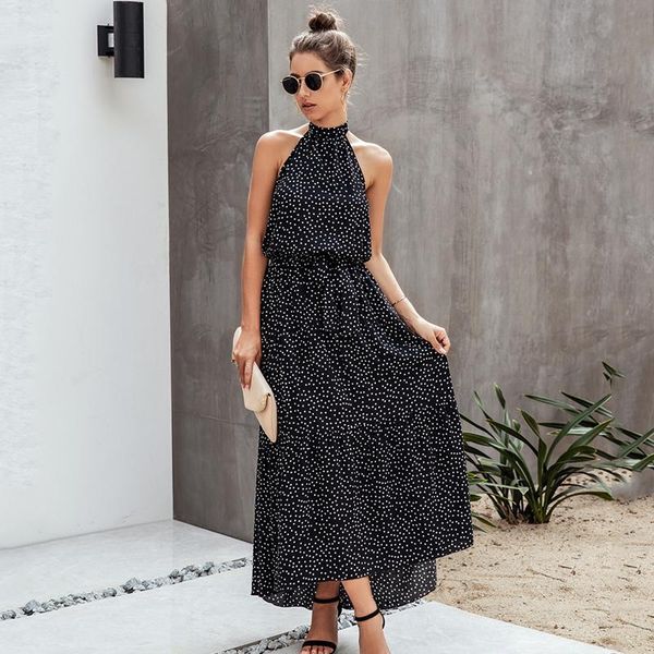 casual dresses summer long for women high waist plus size dot print 2021 maxi dress sleeveless halter backless vestidis, Black;gray
casual dresses summer long for women high waist plus size dot print 2021 maxi dress sleeveless halter backless vestidis, Black;gray