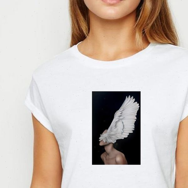 plus size wing feather flower girl tshirt vestidos spring summer o neck t shirt women recreational tee white t shirts
plus size wing feather flower girl tshirt vestidos spring summer o neck t shirt women recreational tee white t shirts