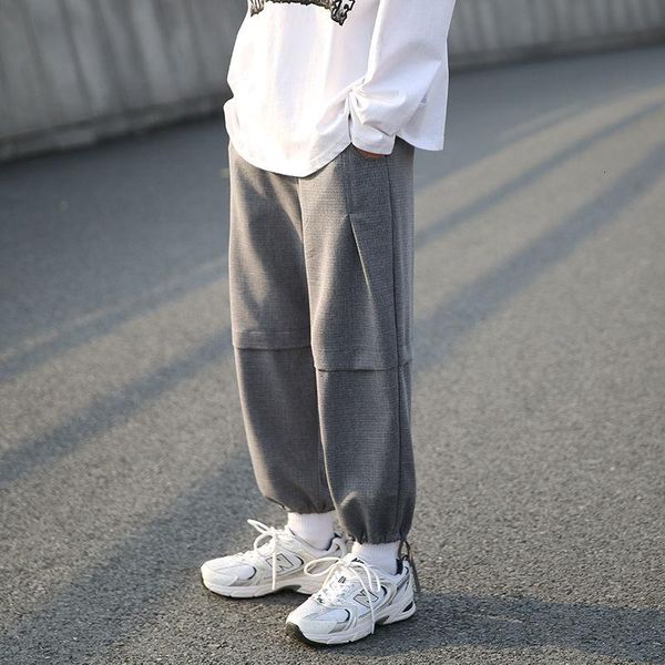 men's pants 2021 spring and summer youth loose simple solid color drawstring fashion casual nine-point, Black
men's pants 2021 spring and summer youth loose simple solid color drawstring fashion casual nine-point, Black