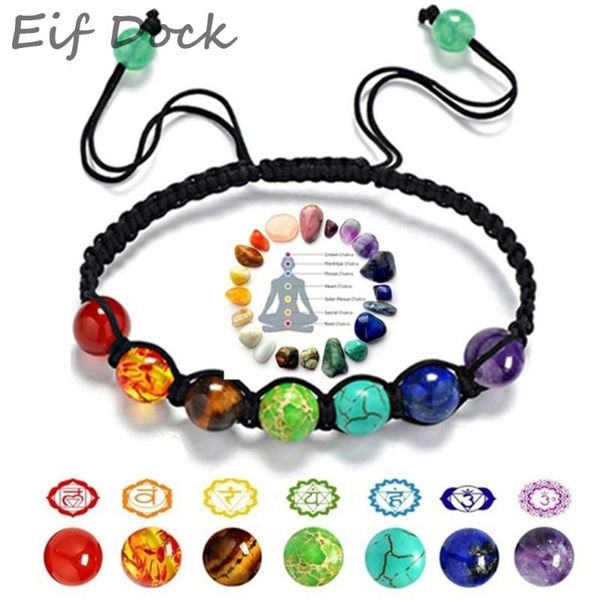 link, chain eif dock 7 chakra healing bead bracelet natural stone mala pendant balance bracelets for women men yoga jewelry drop, Black
link, chain eif dock 7 chakra healing bead bracelet natural stone mala pendant balance bracelets for women men yoga jewelry drop, Black