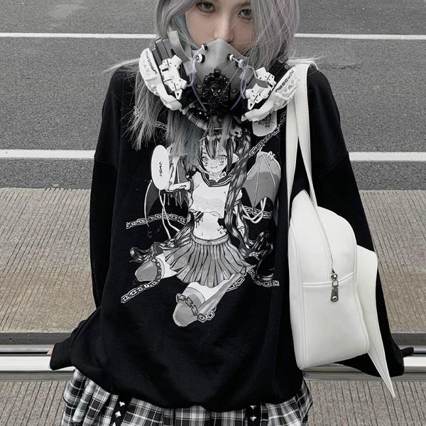women's hoodies & sweatshirts japanese dark anime casual streetwear sweatshirt fun punk loose ins harajuku fall plus size ulzzang gothi, Black
women's hoodies & sweatshirts japanese dark anime casual streetwear sweatshirt fun punk loose ins harajuku fall plus size ulzzang gothi, Black