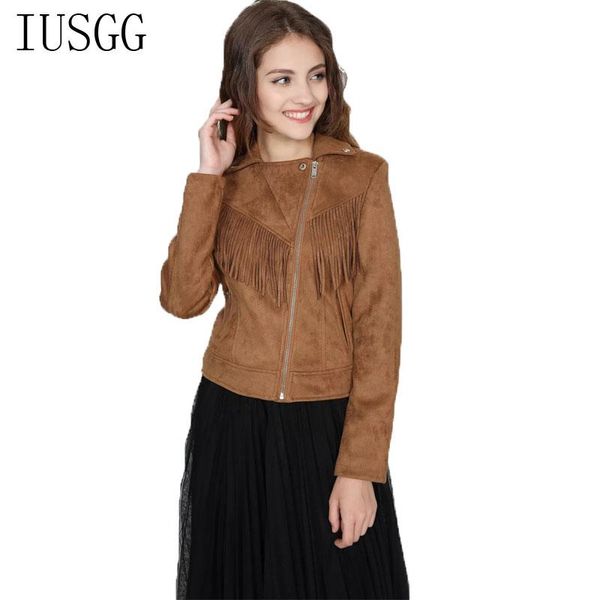women's leather & faux elegant suede tassel jacket winter zipper basic coat chic short coats moto-biker punk jackets matte zippers oute, Black
women's leather & faux elegant suede tassel jacket winter zipper basic coat chic short coats moto-biker punk jackets matte zippers oute, Black