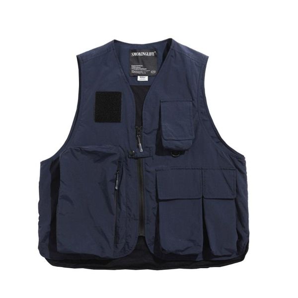 men's vests multi-pocket cargo vest mens safari style solid color tactical casual loose sleeveless outerwear men, Black;white
men's vests multi-pocket cargo vest mens safari style solid color tactical casual loose sleeveless outerwear men, Black;white