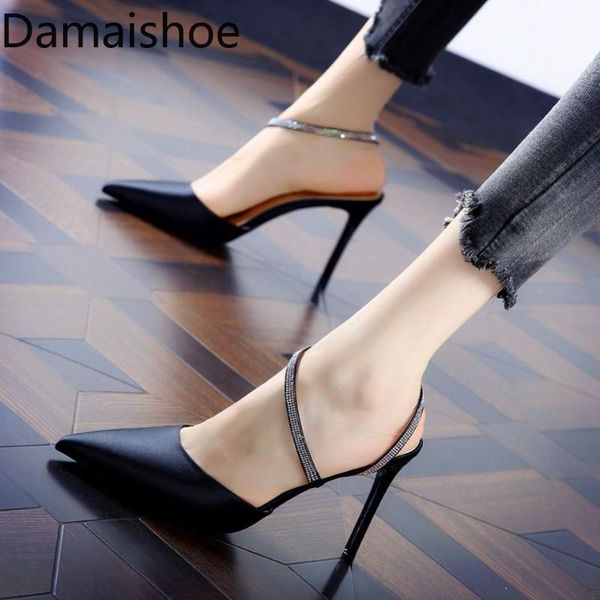 sandals fairy style summer korean pointed toe satin surface stiletto high heels rhinestone pink wedding shoes women's, Black
sandals fairy style summer korean pointed toe satin surface stiletto high heels rhinestone pink wedding shoes women's, Black
