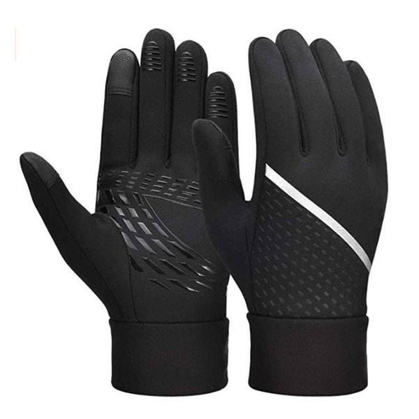 cycling gloves autumn winter thermal fleece lining touch screen sports anti-slip silicone reflective, Black
cycling gloves autumn winter thermal fleece lining touch screen sports anti-slip silicone reflective, Black
