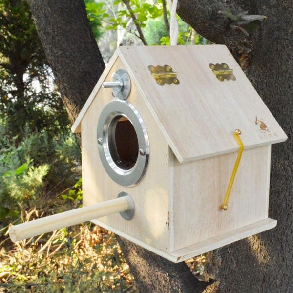 bird nest pigeon house wooden parrot breeding box outdoor garden shelter habitat 
bird nest pigeon house wooden parrot breeding box outdoor garden shelter habitat