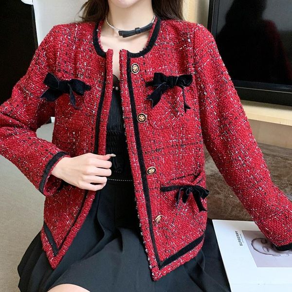 women's jackets tweed jacket women autumn winter vintage woolen coat bowknot pocket long sleeve single breasted outwear temperament, Black;brown
women's jackets tweed jacket women autumn winter vintage woolen coat bowknot pocket long sleeve single breasted outwear temperament, Black;brown