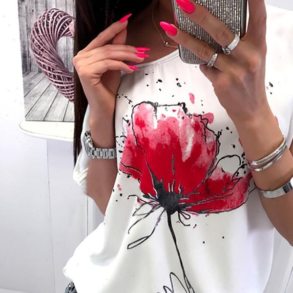 fashion women casual floral print blouse fashion female short sleeve loose shirt tee o neck modis blouses feminina ne, White
fashion women casual floral print blouse fashion female short sleeve loose shirt tee o neck modis blouses feminina ne, White