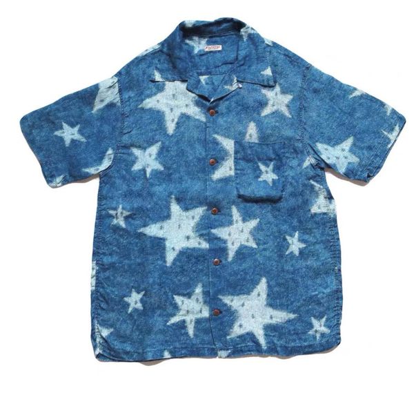 men's casual shirts 21ss kapital hirata hohong linen star blue trend loose short sleeve shirt, White;black
men's casual shirts 21ss kapital hirata hohong linen star blue trend loose short sleeve shirt, White;black
