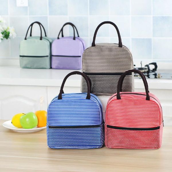 portable stripe lunch bag student with lunch box bag insulated thick aluminum film
portable stripe lunch bag student with lunch box bag insulated thick aluminum film
