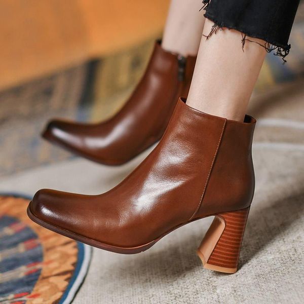 boots allbitefo square toe comfortable genuine leather ankle autumn winter fashion women heels shoes, Black
boots allbitefo square toe comfortable genuine leather ankle autumn winter fashion women heels shoes, Black