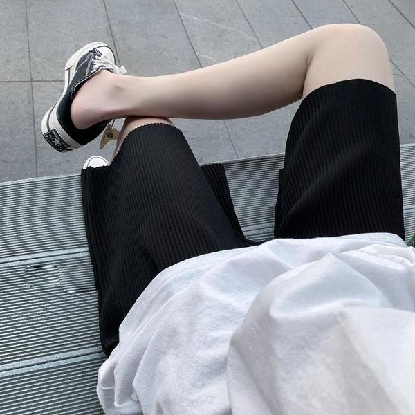 men's shorts summer pleated fashion solid color loose casual men streetwear trunks wild comfortable and cool style solid color pants, White;black
men's shorts summer pleated fashion solid color loose casual men streetwear trunks wild comfortable and cool style solid color pants, White;black