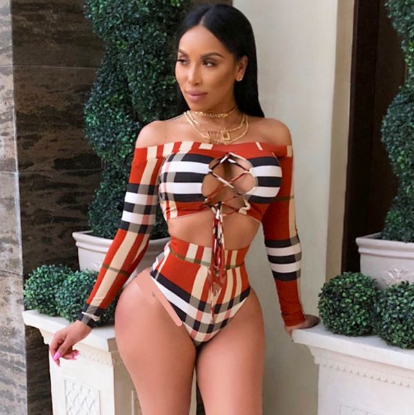 split bandage, plaid sleeve printed swimsuit, long high waist bikini, new style, White;black
split bandage, plaid sleeve printed swimsuit, long high waist bikini, new style, White;black