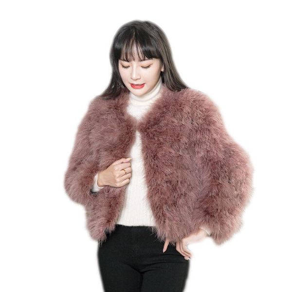 women's fur & faux fashion ostrich coat women autumn and winter real jacket party short jackets ladies clothes drop ns2419, Black
women's fur & faux fashion ostrich coat women autumn and winter real jacket party short jackets ladies clothes drop ns2419, Black