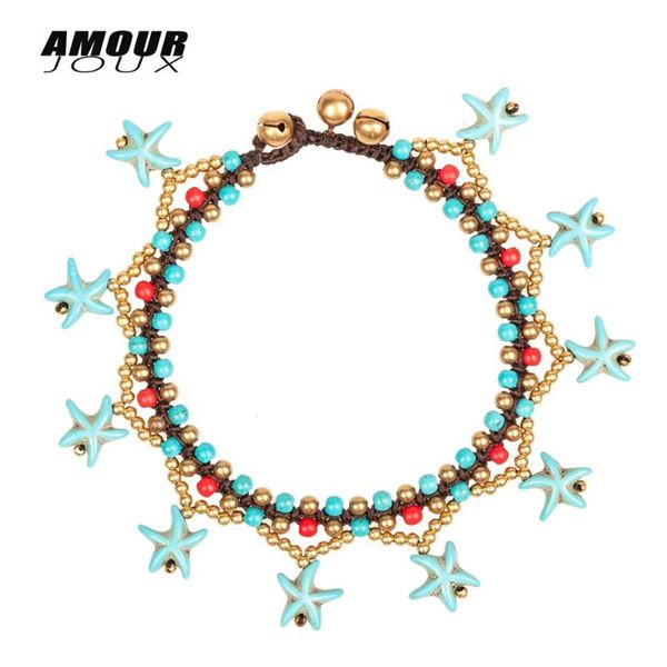 anklets vintage bohemian handmade green starfish charms beaded leg for women ankle bracelets female foot jewelry, Red;blue
anklets vintage bohemian handmade green starfish charms beaded leg for women ankle bracelets female foot jewelry, Red;blue