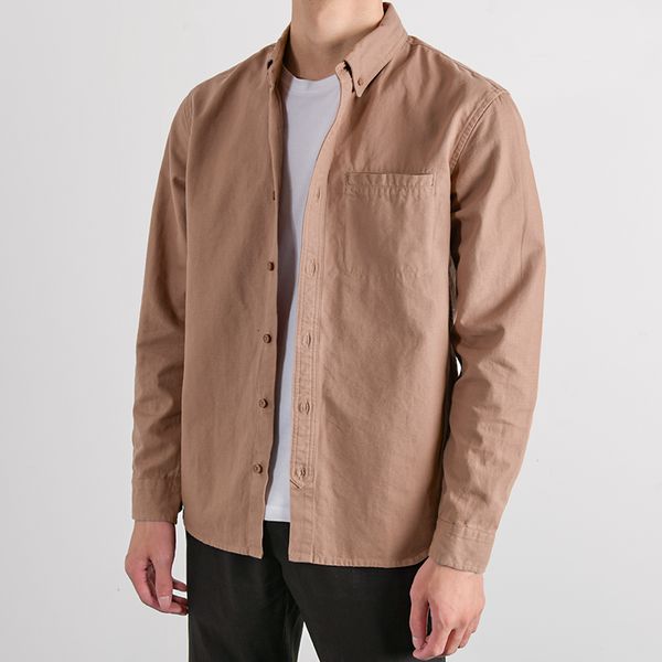 2021 new 100% algodo manga comprida slido camisas de caf dos marca casual para homens primavera confortvel camisa masculina 5qcj, White
2021 new 100% algodo manga comprida slido camisas de caf dos marca casual para homens primavera confortvel camisa masculina 5qcj, White