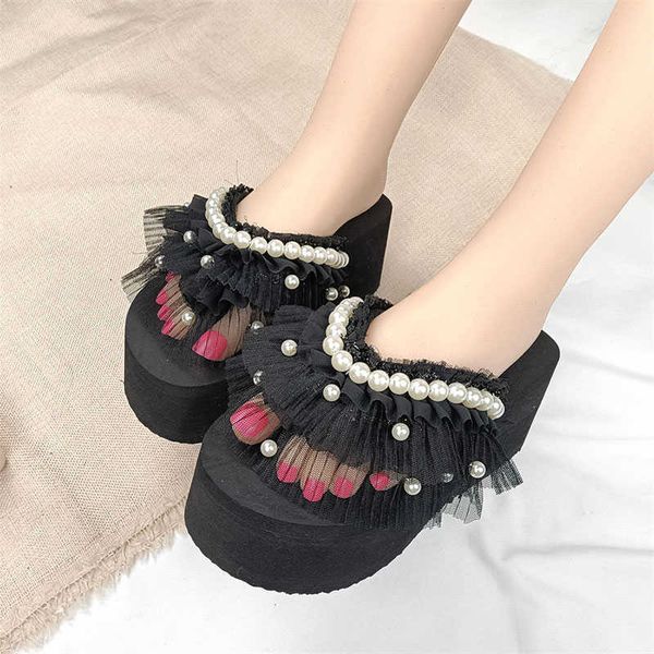 sandals fashion lace pearl beach slippers women 2021 outdoor vacation platform flip flops woman clip toe wedges heels a0ly, Black
sandals fashion lace pearl beach slippers women 2021 outdoor vacation platform flip flops woman clip toe wedges heels a0ly, Black