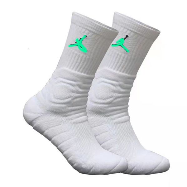 professional basketball socks men's towel bottom professional thickened terry training, Black