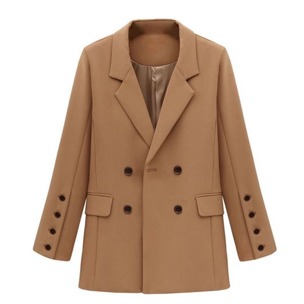 women's suits & blazers nora twips autumn winter suit blazer women 2021 double breasted pocket jackets elegant long sleeve outerwear, White;black
women's suits & blazers nora twips autumn winter suit blazer women 2021 double breasted pocket jackets elegant long sleeve outerwear, White;black
