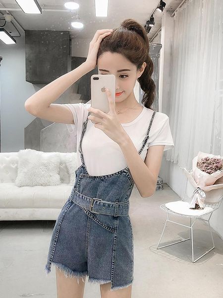 women's jeans varofi high waist and large size denim overalls women thin 2021 summer fashion web celebrity wide leg suspenders shorts, Blue
women's jeans varofi high waist and large size denim overalls women thin 2021 summer fashion web celebrity wide leg suspenders shorts, Blue