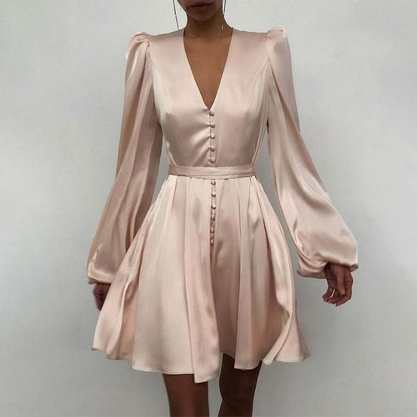 casual dresses satin women mini dress elegant fashion v-neck long lantern sleeve tight waist slim a-line office lady print nice summer, Black;gray
casual dresses satin women mini dress elegant fashion v-neck long lantern sleeve tight waist slim a-line office lady print nice summer, Black;gray